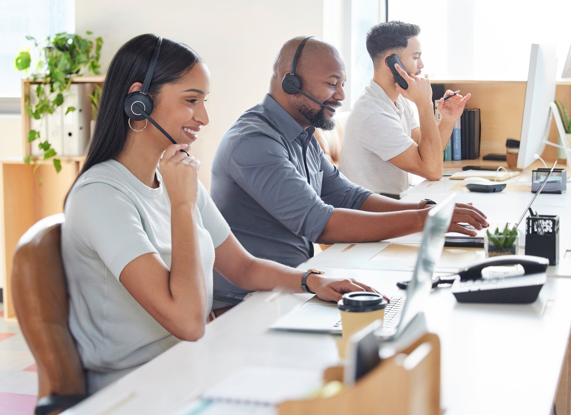 Customer support professional responding to inquiries
